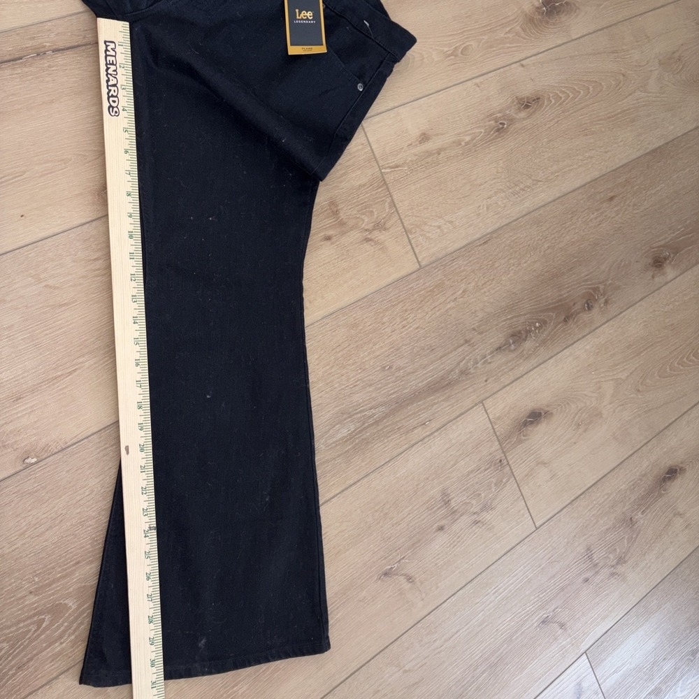 NWT Lee Legendary Style Women's Size 16 16S Short Black Flare Leg Mid Rise Jeans - Picture 5 of 11